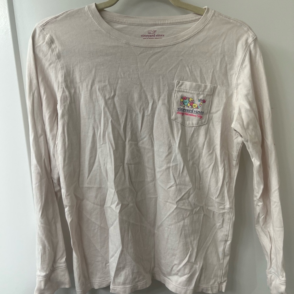 Vineyard Vines Girls Valentines Day Printed Long Sleeved Top SZ Xl